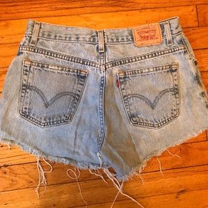 Levi Jean Cutoff Shorts, Light Denim